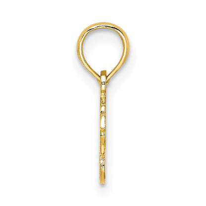 14K Yellow Gold I Heart Horses Charm