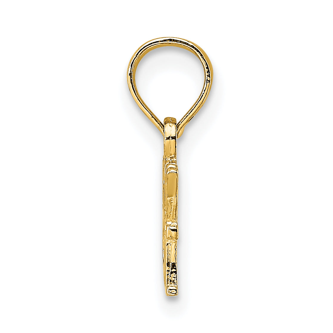 14K Yellow Gold I Heart My Cat Charm