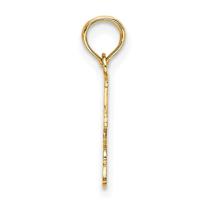 14K Yellow Gold I Heart W/Roller Skate Charm