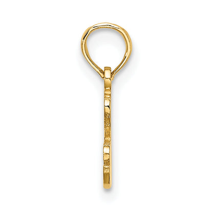 14K Yellow Gold I Heart Racing Charm