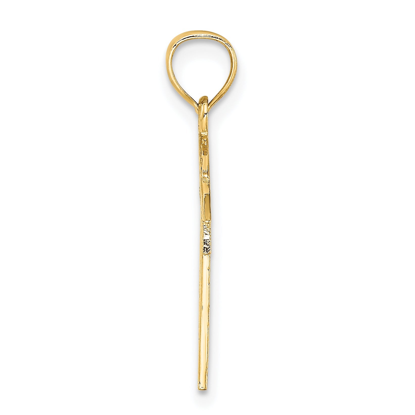 14K Yellow Gold Swimmer In Frame Charm