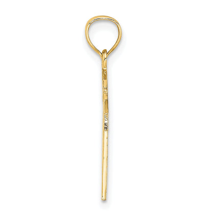 14K Yellow Gold Swimmer In Frame Charm