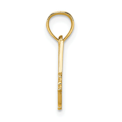 14K Yellow Gold I Love Hockey Charm