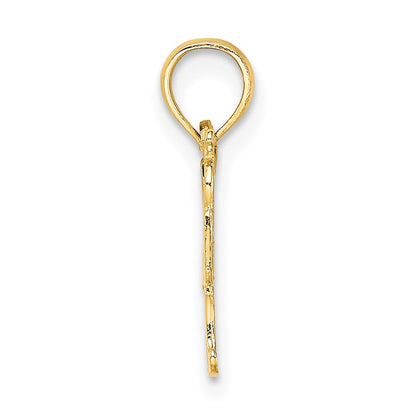 14K Yellow Gold Softball Mom W/ Bat And Ball Charm