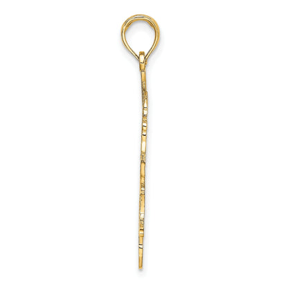 14K Yellow Gold Baseball Batter Charm