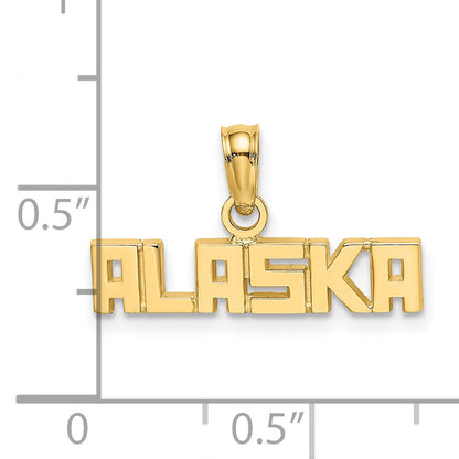 14K Yellow Gold Polished Alaska Charm