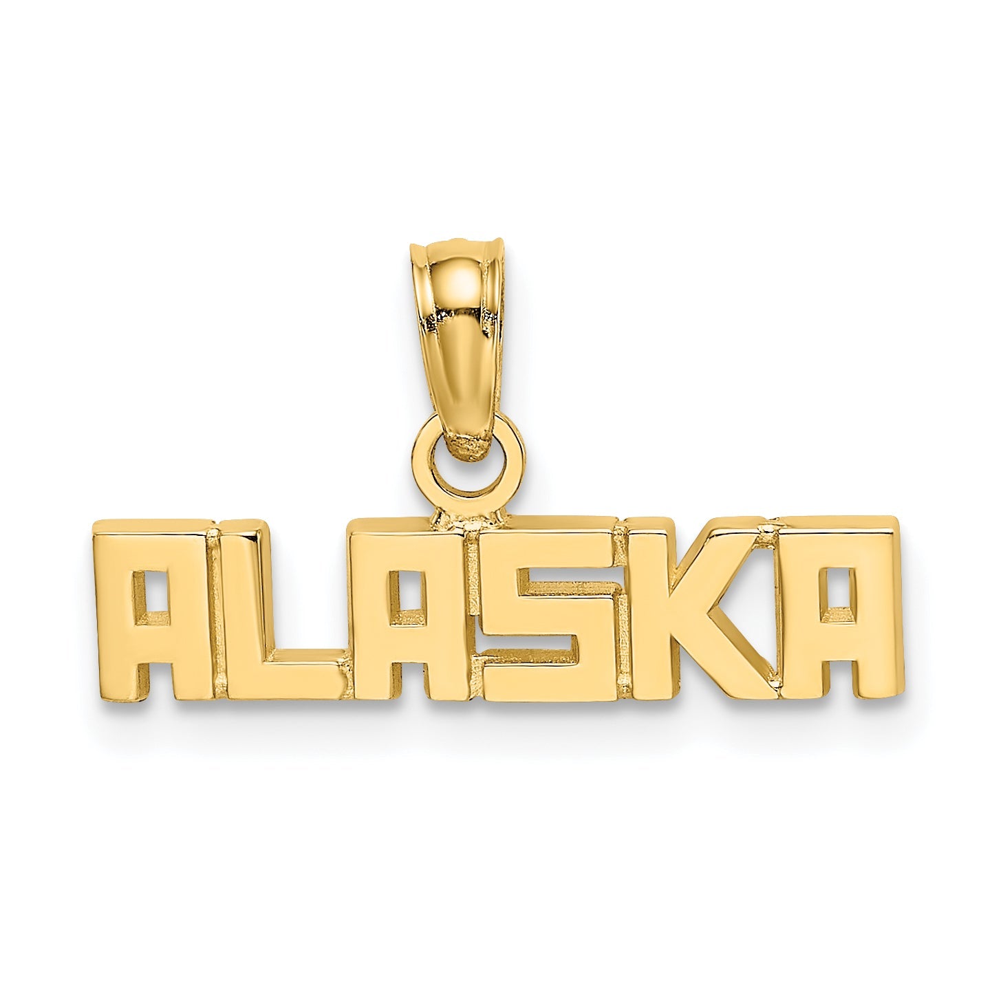 14K Yellow Gold Polished Alaska Charm