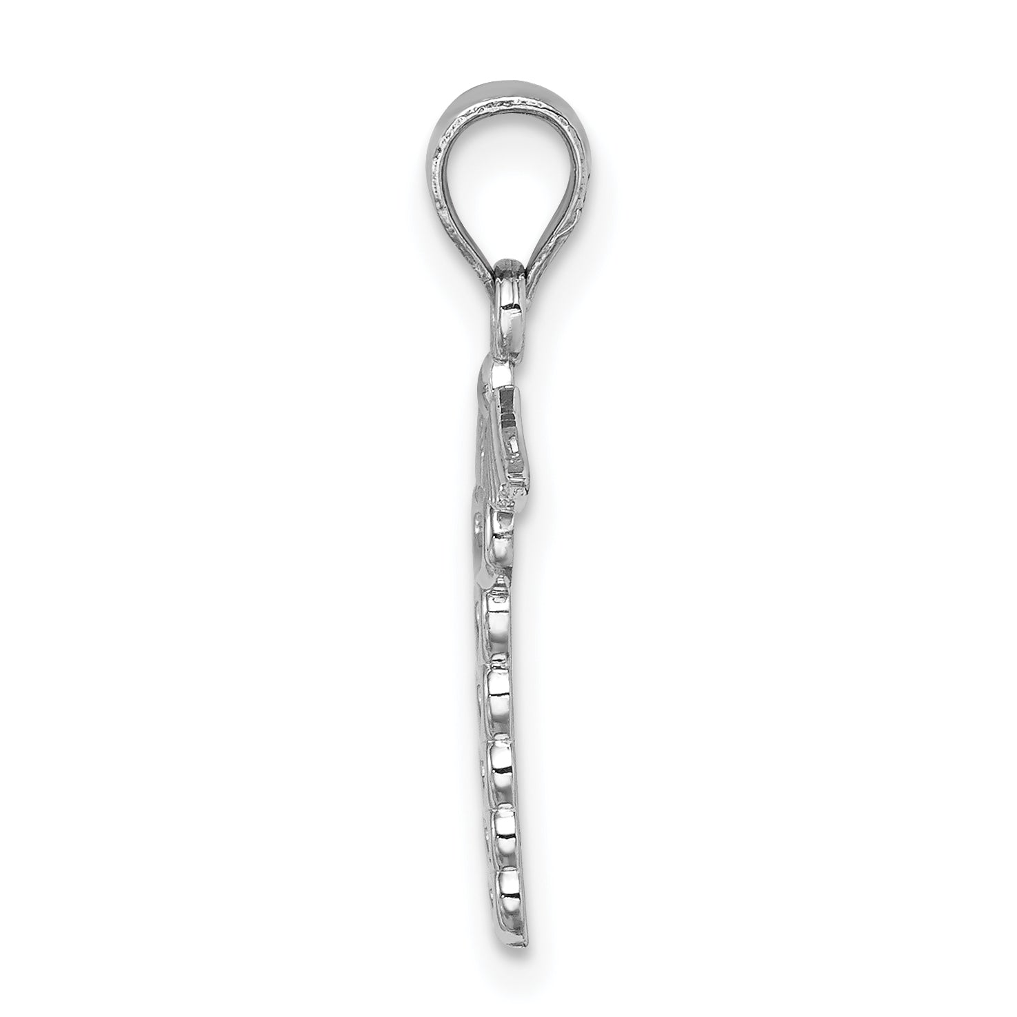 14K White Gold Polished Medical Symbol Pendant