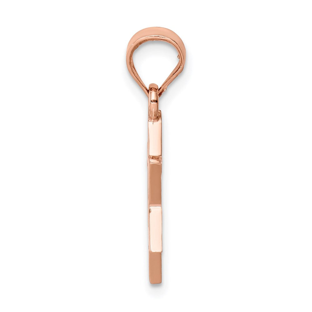 14K Rose Gold Polished Star Of David Pendant