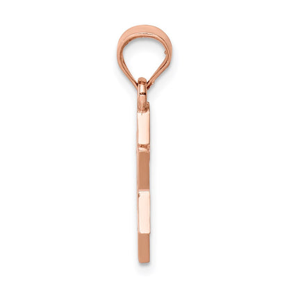 14K Rose Gold Polished Star Of David Pendant