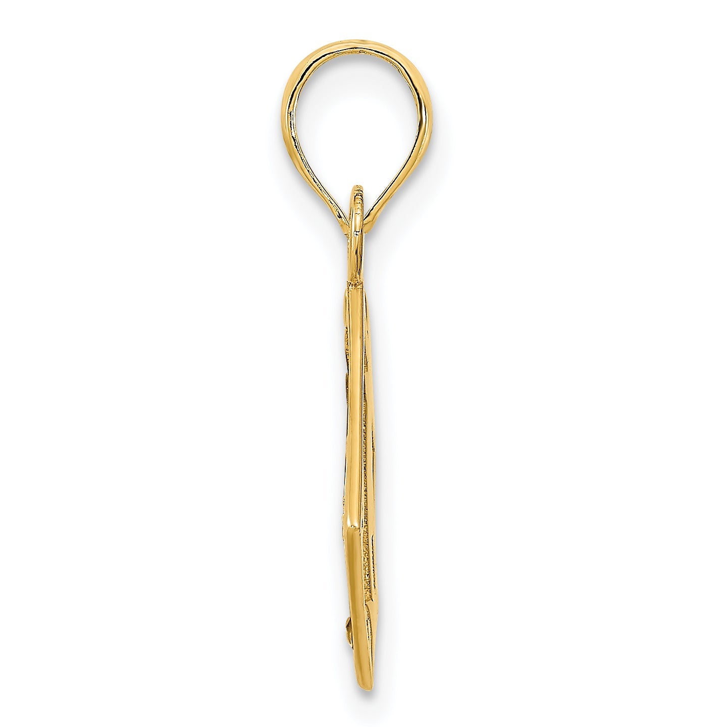 14K Yellow Gold Lighthouse Compass Pendant