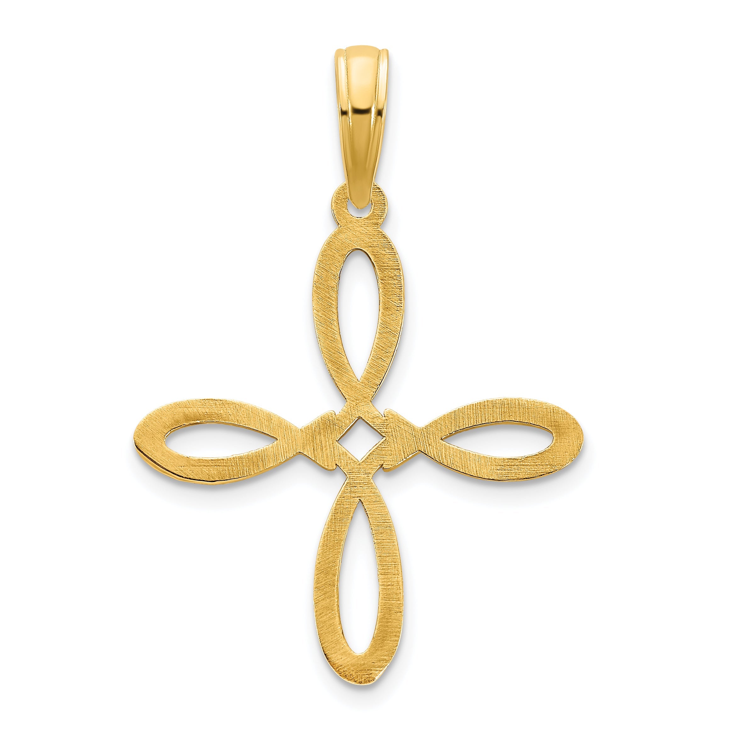 14K Yellow Gold Fancy Cross Pendant
