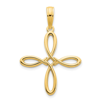 14K Yellow Gold Fancy Cross Pendant