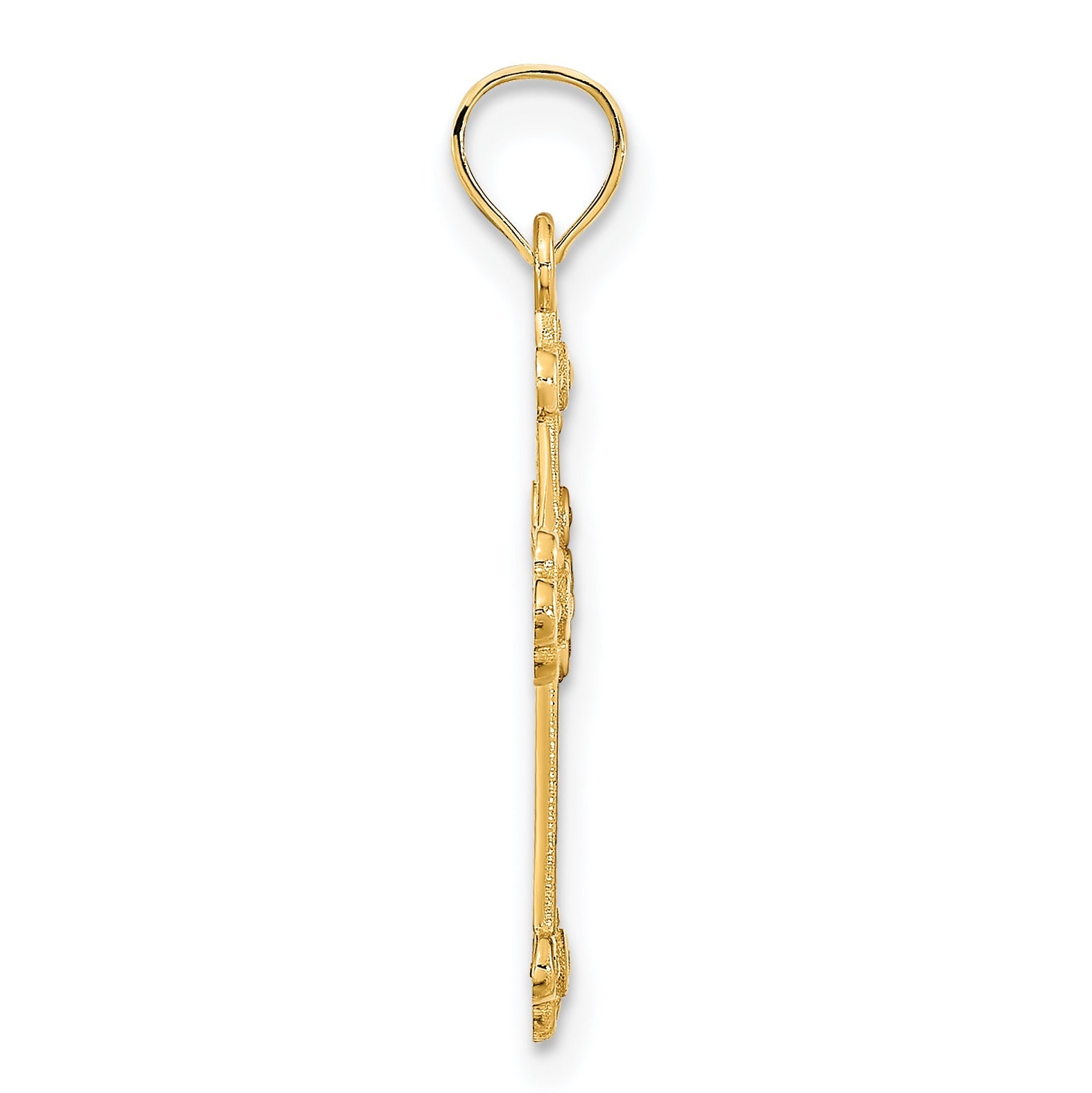 14K Yellow Gold 14Ky Fancy Cross Pendant