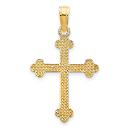 14K Yellow Gold 14Ky Fancy Cross Pendant