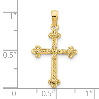 14K Yellow Gold 14Ky Fancy Cross Pendant