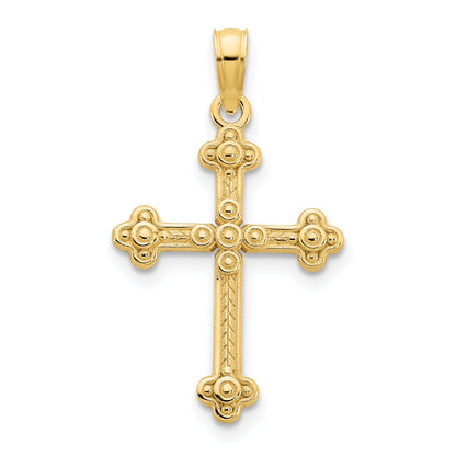 14K Yellow Gold 14Ky Fancy Cross Pendant