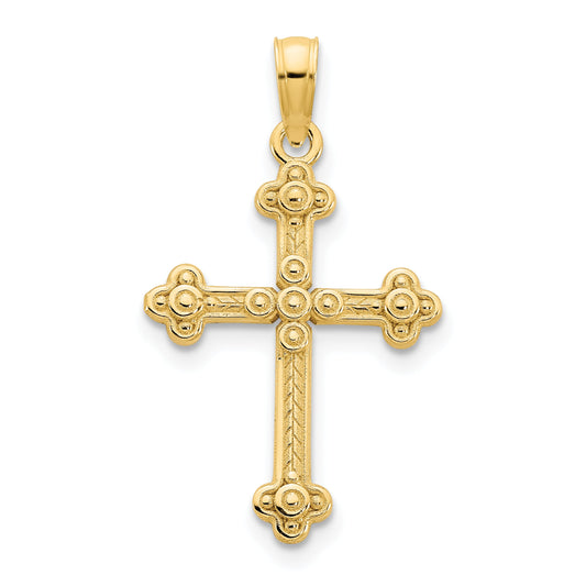 14K Yellow Gold 14Ky Fancy Cross Pendant