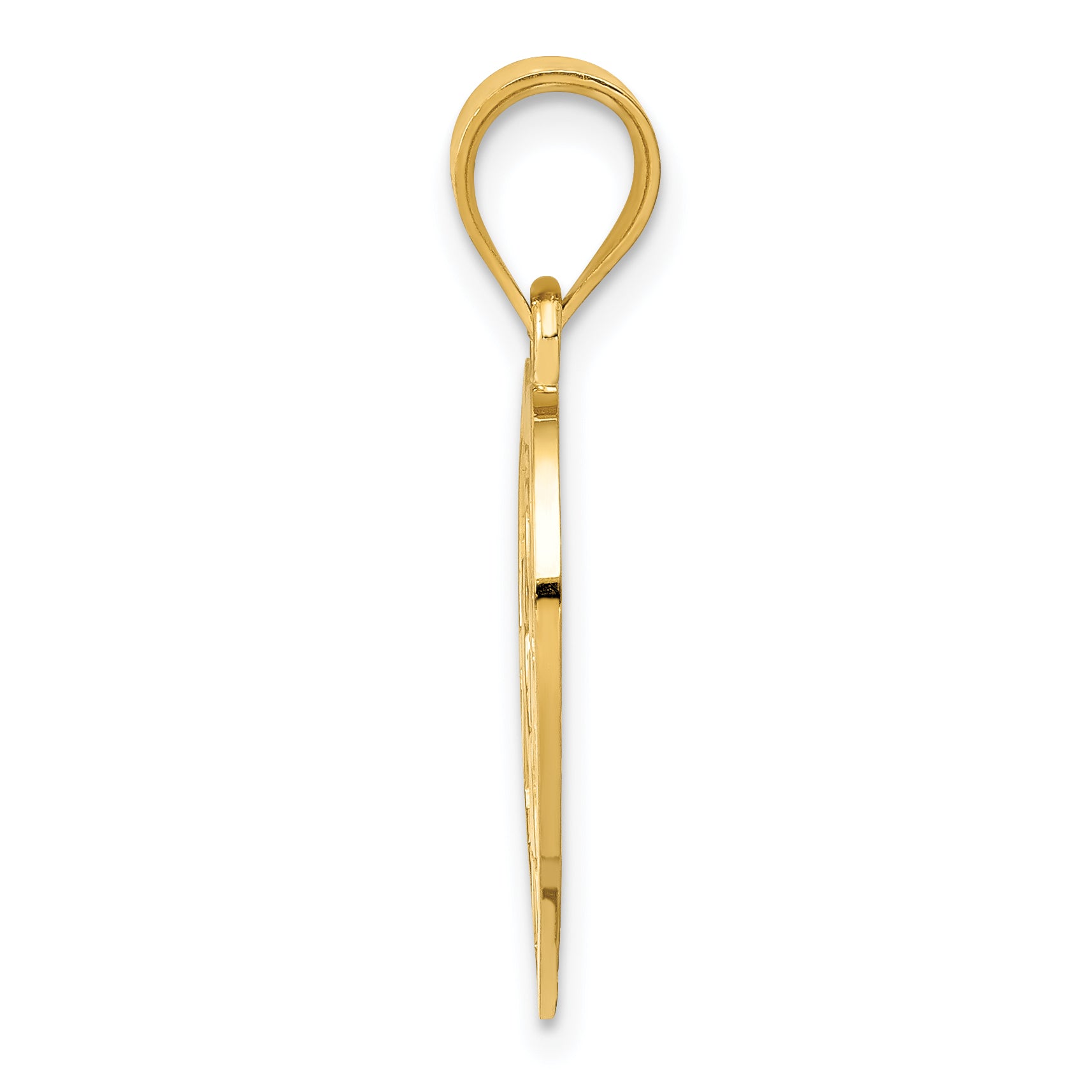 14K Yellow Gold Heart Charm