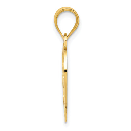 14K Yellow Gold Heart Charm