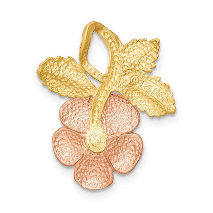 14K Two-Tone Rose Chain Slide