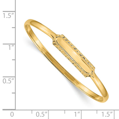 5.5 Inch 14K Slip-On Id Baby Bangle Bracelet