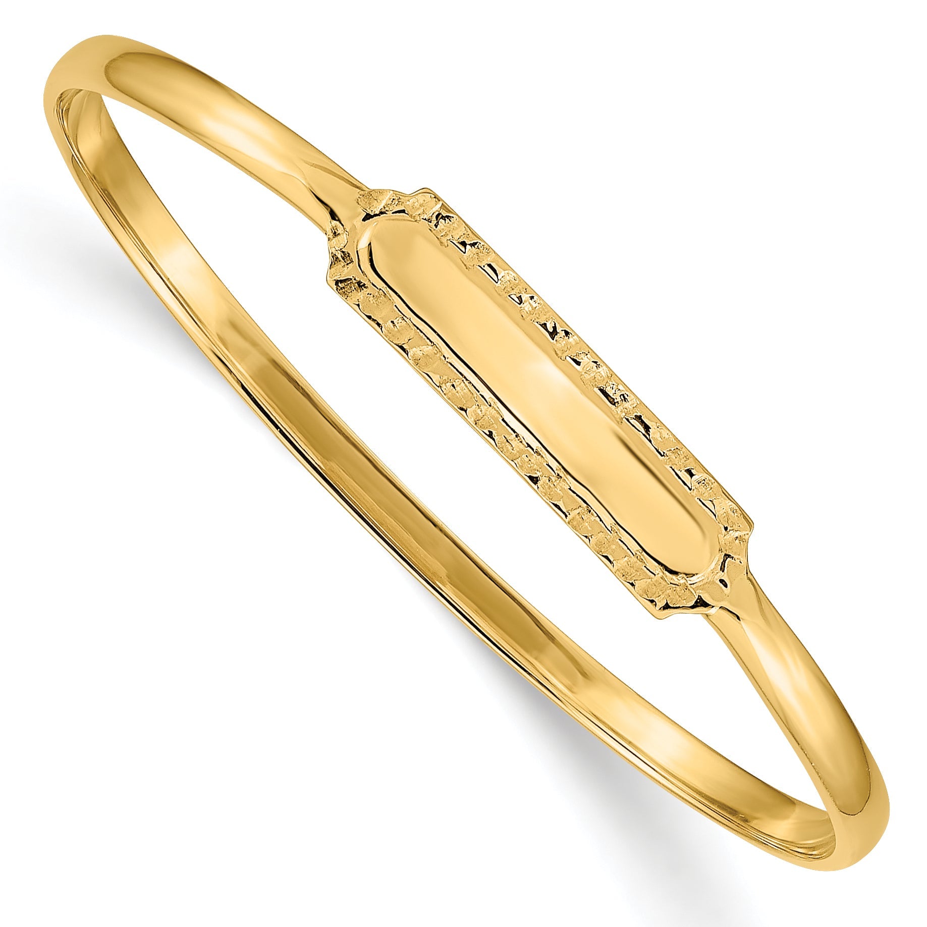 5.5 Inch 14K Slip-On Id Baby Bangle Bracelet