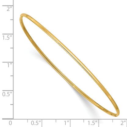 8 Inch 14K 1.5mm Polished Slip-On Bangle Bracelet