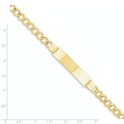 7 Inch 14K Semi-Solid Curb Link 5.9mm Id Bracelet