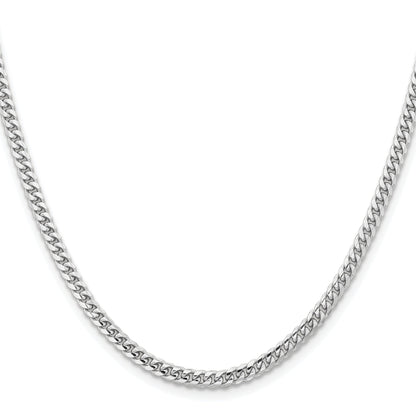 18 Inch 14K White Gold Wg 3.5mm Solid Miami Cuban Chain Necklace