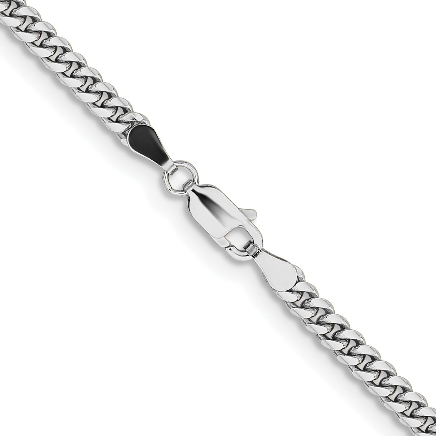 22 Inch 14K White Gold Wg 3.5mm Solid Miami Cuban Chain Necklace