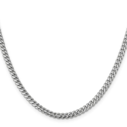 22 Inch 14K White Gold Wg 4.25mm Solid Miami Cuban Chain Necklace
