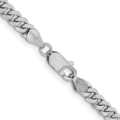2 Inch 14K White Gold Wg 4.25mm Solid Miami Cuban Chain Necklace