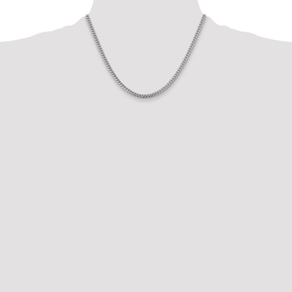 18 Inch 14K White Gold Wg 4.25mm Solid Miami Cuban Chain Necklace