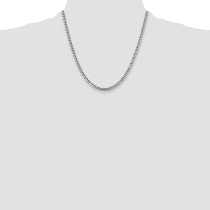 2 Inch 14K White Gold Wg 4.25mm Solid Miami Cuban Chain Necklace