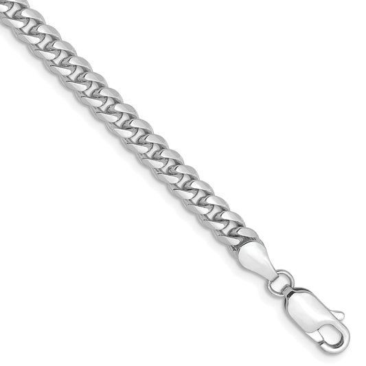 7 Inch 14K White Gold Wg 4.25mm Solid Miami Cuban Chain Bracelet