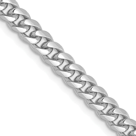 26 Inch 14K White Gold Wg 4.25mm Solid Miami Cuban Chain Necklace