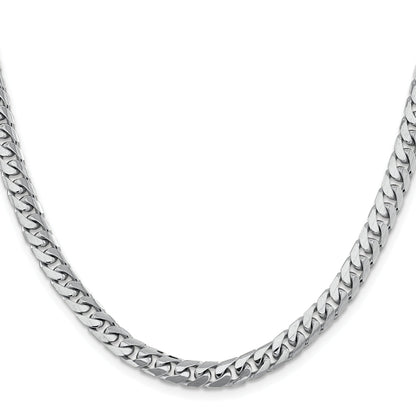 2 Inch 14K White Gold Wg 6.25mm Solid Miami Cuban Chain Necklace