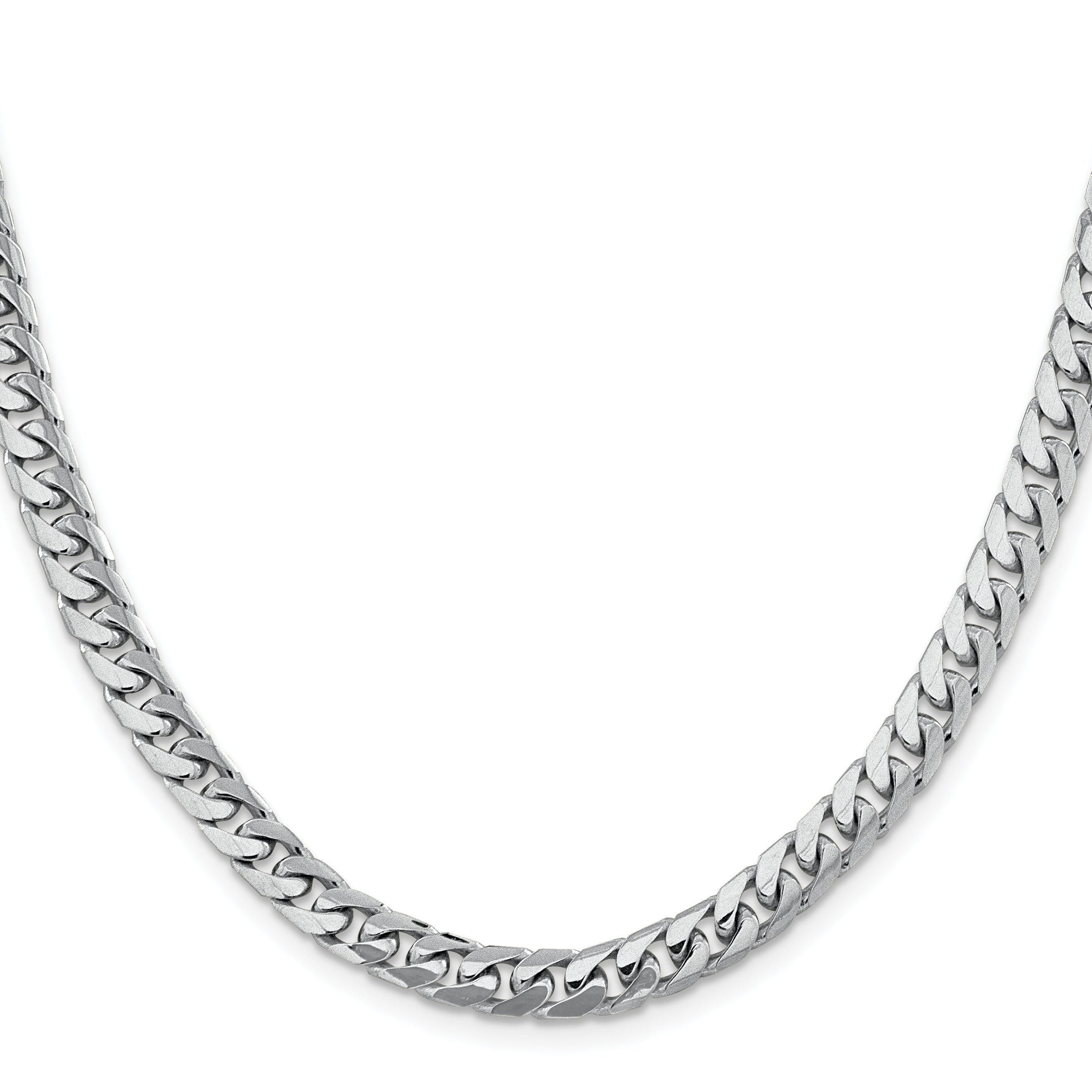 24 Inch 14K White Gold Wg 6.25mm Solid Miami Cuban Chain Necklace