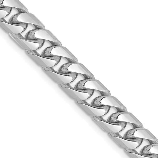 22 Inch 14K White Gold Wg 6.25mm Solid Miami Cuban Chain Necklace