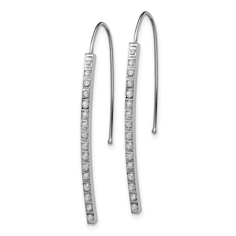 14K White Gold Diamond Fascination Earrings
