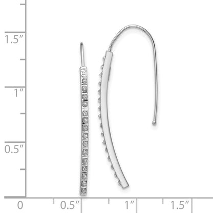 14K White Gold Diamond Fascination Earrings