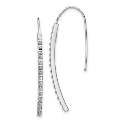 14K White Gold Diamond Fascination Earrings