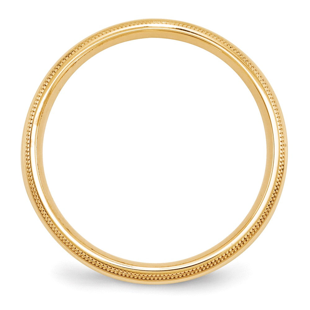 Solid 18K Yellow Gold 5mm Double Milgrain Comfort Fit Men's/Women's Wedding Band Ring Size 8