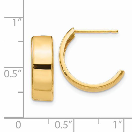 14K Yellow Gold Hoop Earrings