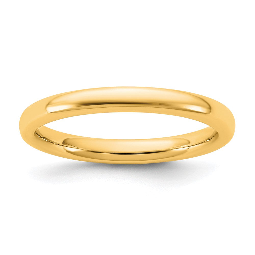 14K Yellow Gold 2.5mm European Comfort Fit Band