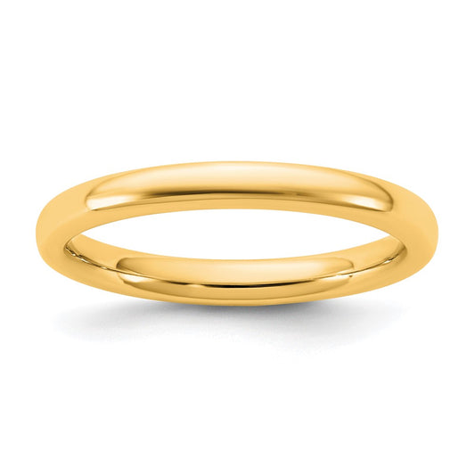 14K Yellow Gold 2.5mm European Comfort Fit Band