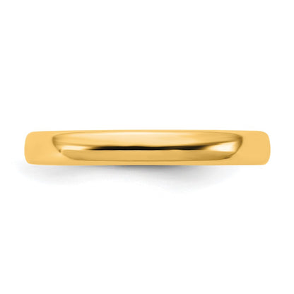 14K Yellow Gold 3mm European Comfort Fit Band