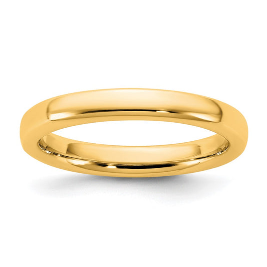 14K Yellow Gold 3mm European Comfort Fit Band