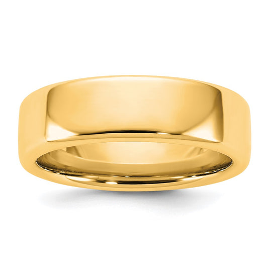 14K Yellow Gold 6mm European Comfort Fit Band